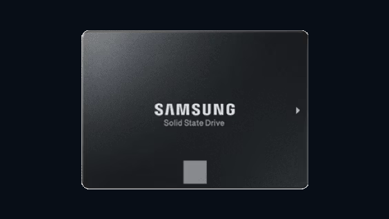Product photograph of the SSD 850 EVO.