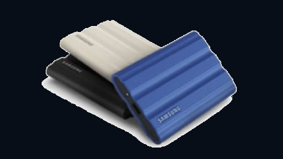 Product photograph of the Portable SSD T7 Shield.
