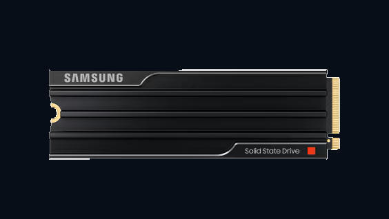 Product photograph of the SSD 9100 PRO with Heatsink.