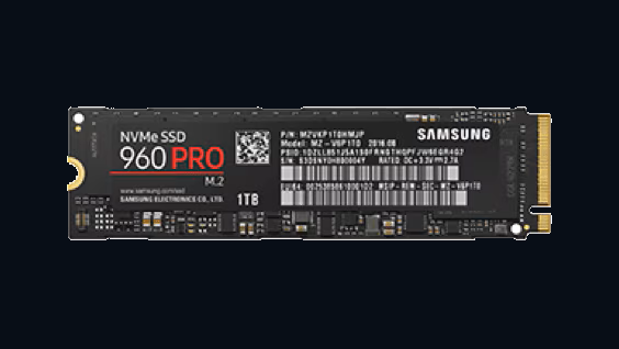 Product photograph of the SSD 960 PRO.