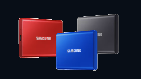 Product photograph of the Portable SSD T7.