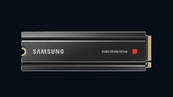 Product photograph of the SSD 980 PRO with Heatsink.